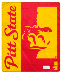Pegasus - Pittsburg State Gorillas 50" x 60" Endzone Ultra Soft Throw Blanket - Multicolor