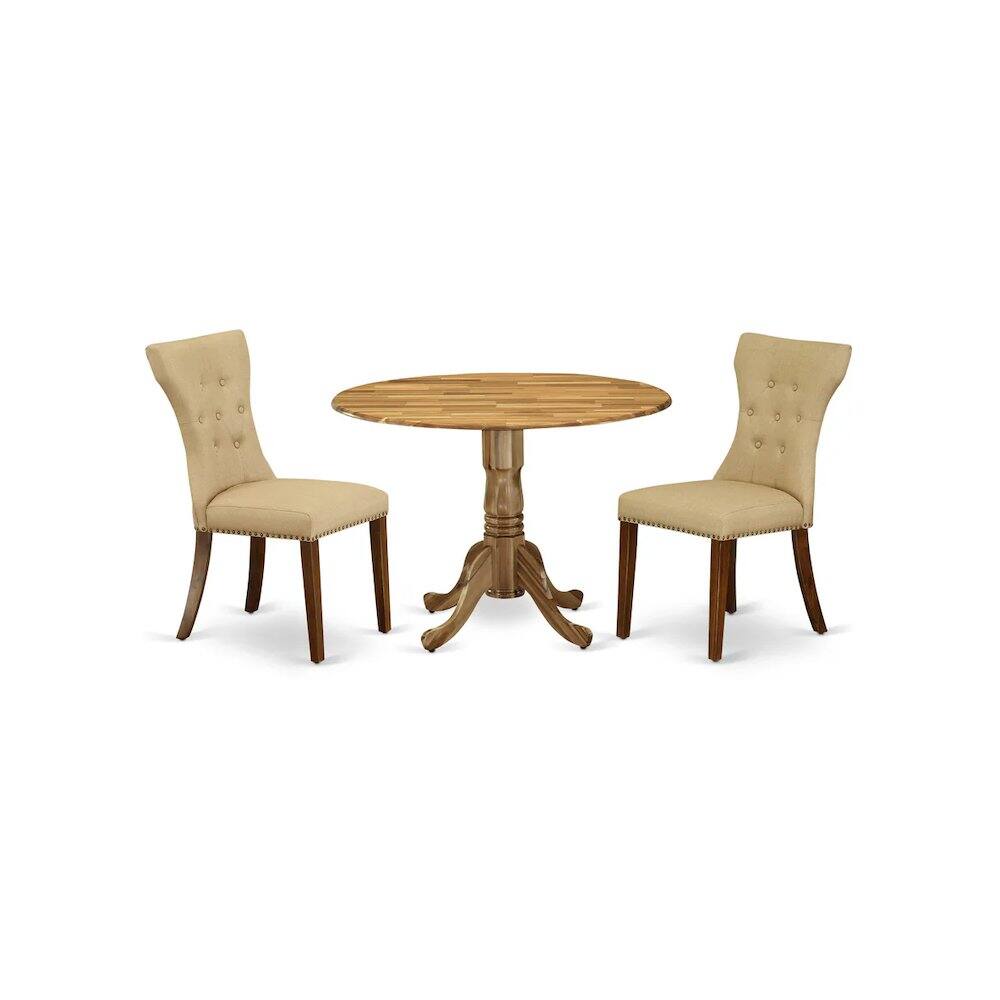 Alt View 1. East West Furniture - Dining Room Set Natural - Brown.