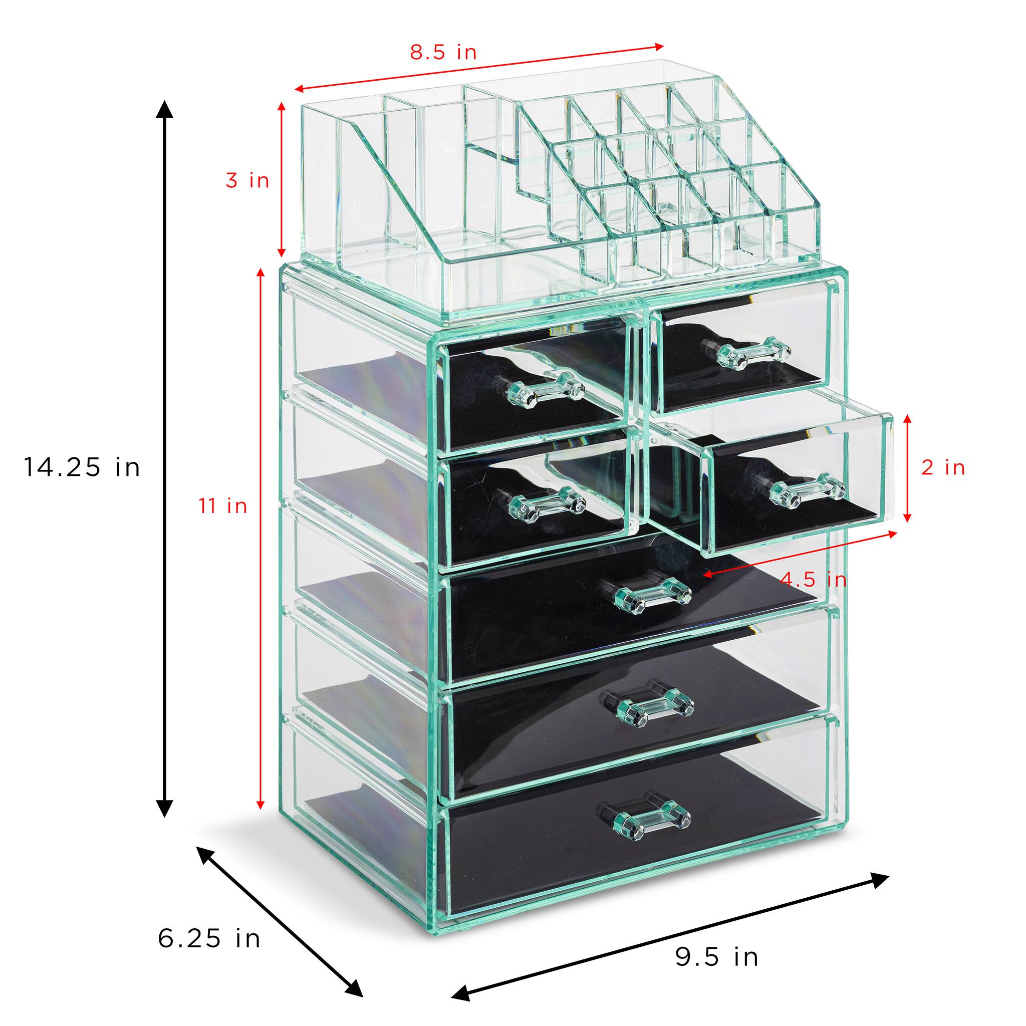 8.5 in  
3 in  
14.25 in  
11 in  
2 in  
4.5 in  
6.25 in  
9.5 in
