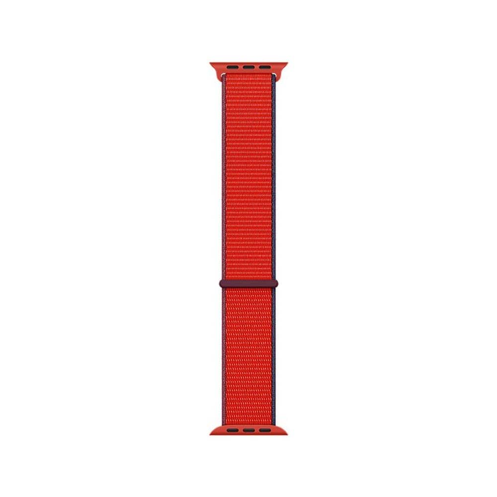 Front. Apple - Apple Watch Band - Sport Loop (44mm) - (PRODUCT) RED - Regular - Clover.