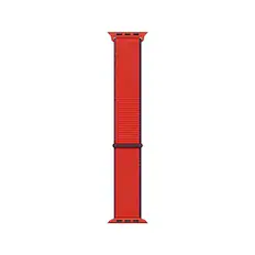Front. Apple - Apple Watch Band - Sport Loop (44mm) - (PRODUCT) RED - Regular - Clover.