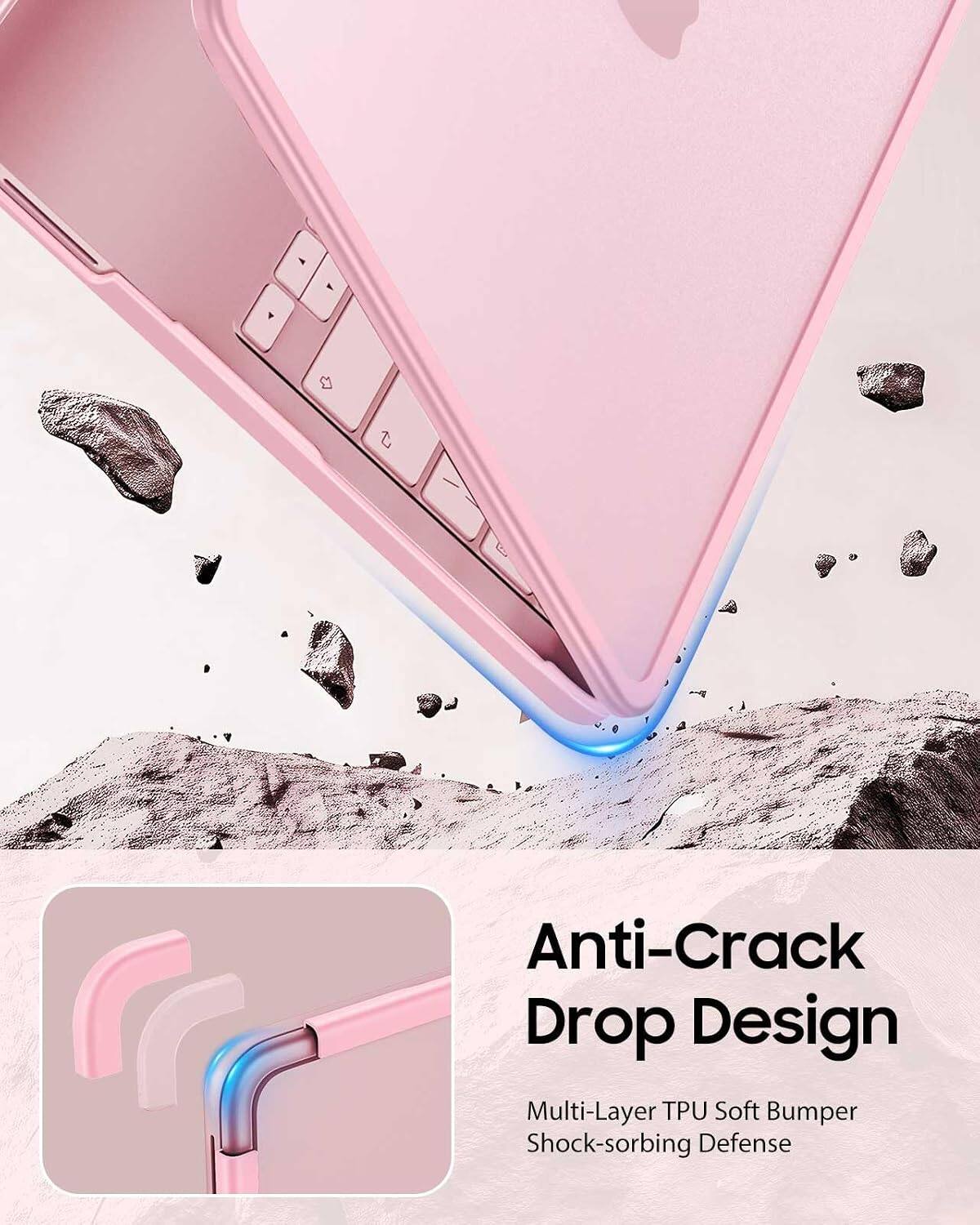 Anti-Crack Drop Design  
Multi-Layer TPU Soft Bumper Shock-absorbing Defense