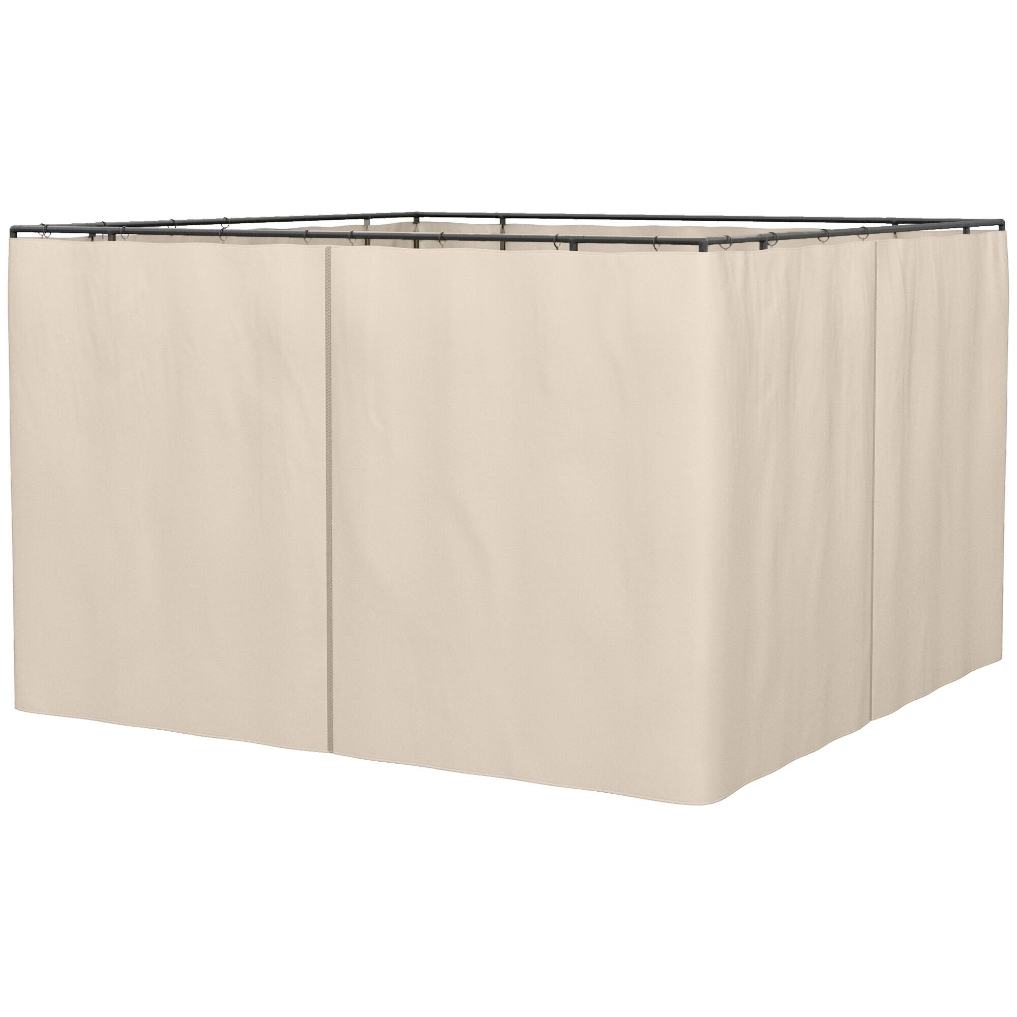 Outsunny - 10' x 10' Universal Gazebo Sidewall Set with Panels, Hooks and C-Rings Included for Pergolas and Cabanas - Beige price history on PriceWatchPro