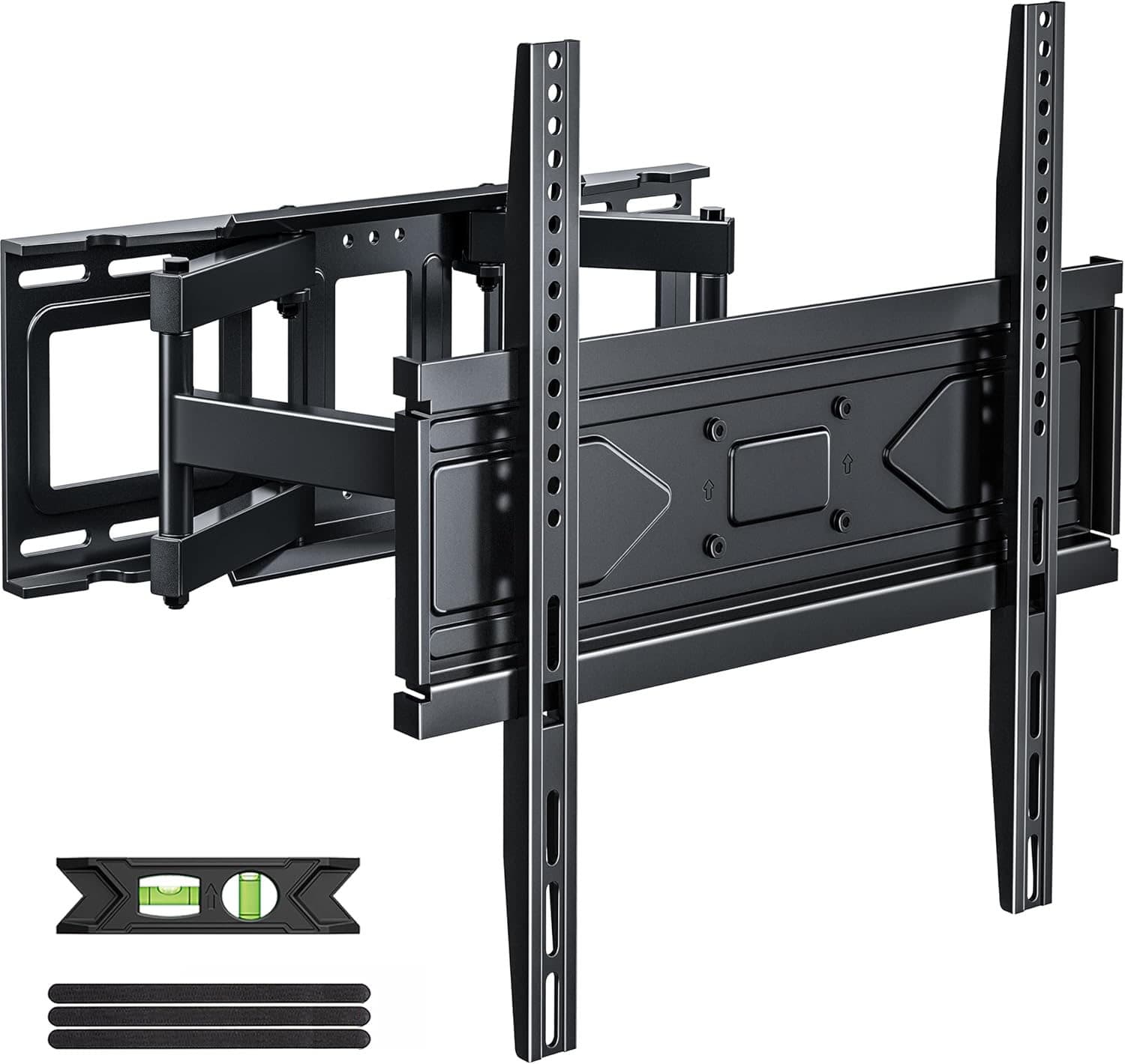 FINEAK - Full Motion TV Wall Mount for Most 32-70 inch TVs, Smooth Swivel, Tilt - Black