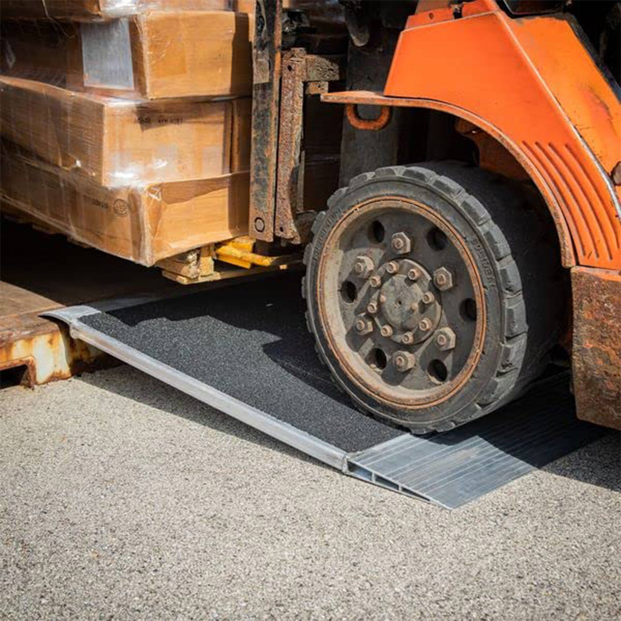 Alt View 6. HD Ramps - HD Ramps 48" x 63" Aluminum Container Ramp for 4.5" to 8" Lip, 12000 Lb Capacity.