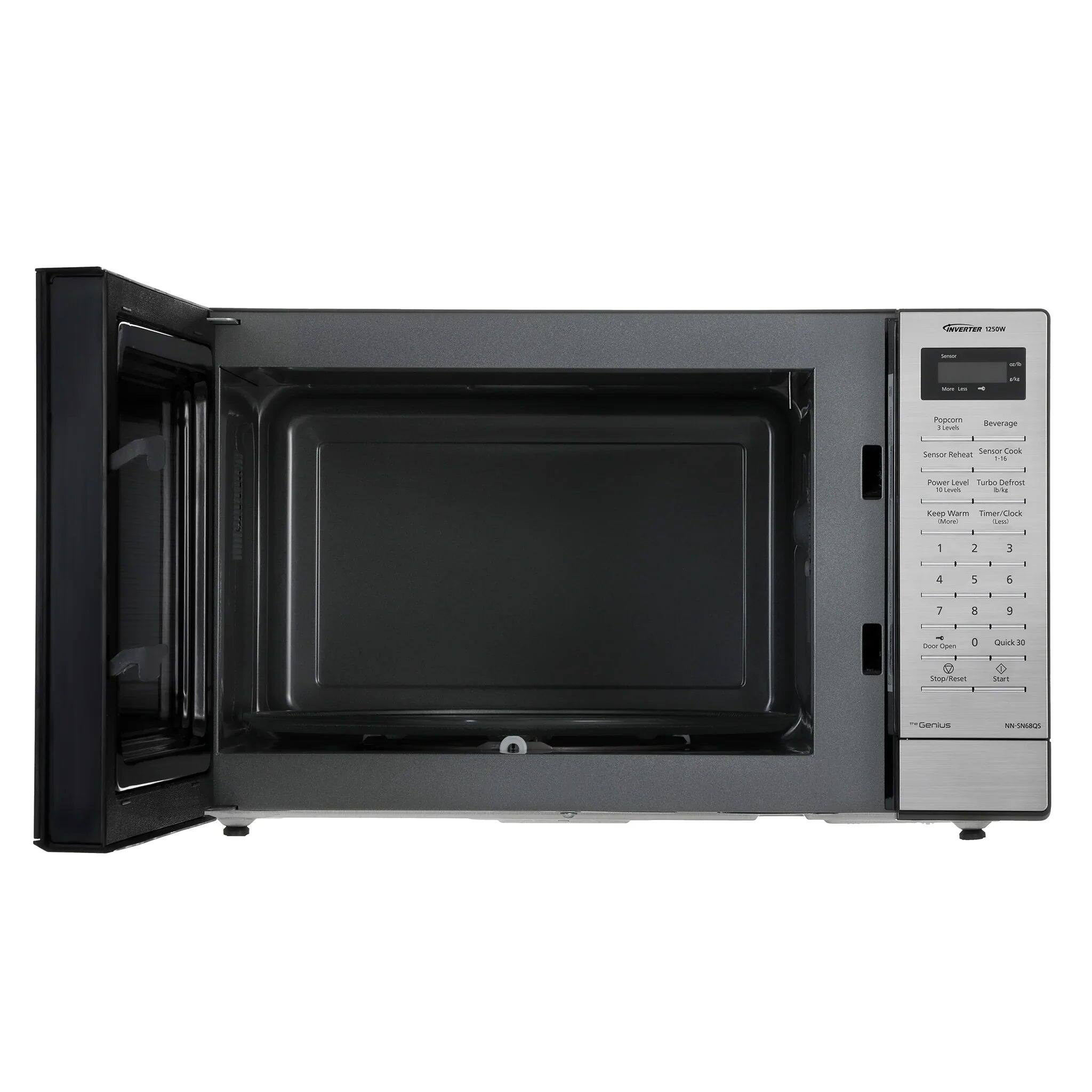INVERTER 250W

Service
chic
v'a
store -
Popcorn Dank
Beverage
Sensor Cook Sensor fabert 145
Power Livel Turbo Defrost Wave 
Keep Warm Timer/Clock Mord Cool
1
2
3
4
5
6
7
8
9
0
Quick30
Stop/Reset
Start
Genius
NN-5168Q5