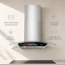 Brano - 36 inches - Externally Vented - Wall Range Hood - Silver