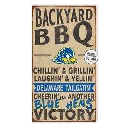 Jardine - Delaware Fightin' Blue Hens 11'' x 20'' Indoor/Outdoor BBQ Sign - Brown