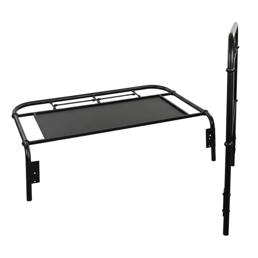 Left. Starlight Canyon Home - Distressed Metal Full Metal Headboard with Vintage Design and Metal Frame - Black.