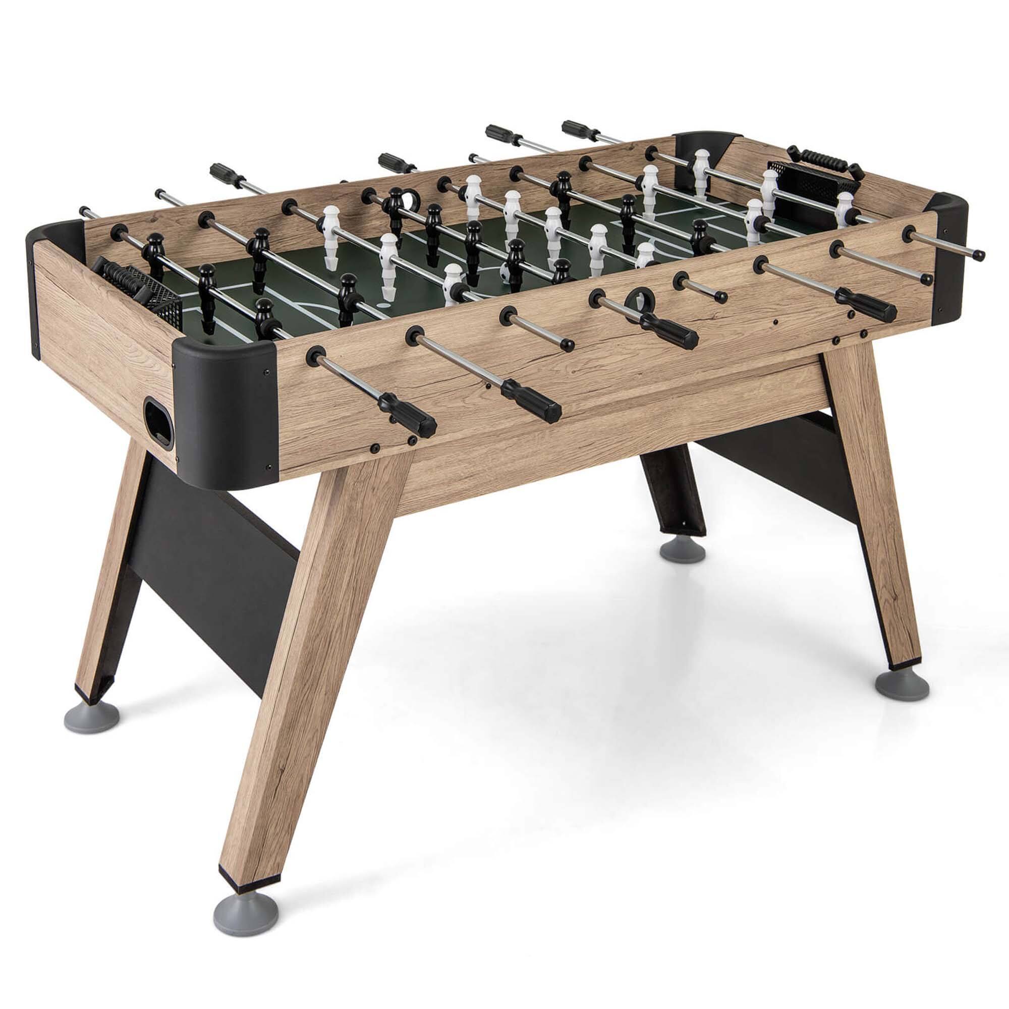Alt View 17. Costway - 54" Foosball Table with 2 Balls & 26 Players 2 Bead Style Scorers for Game Rooms - Natural.