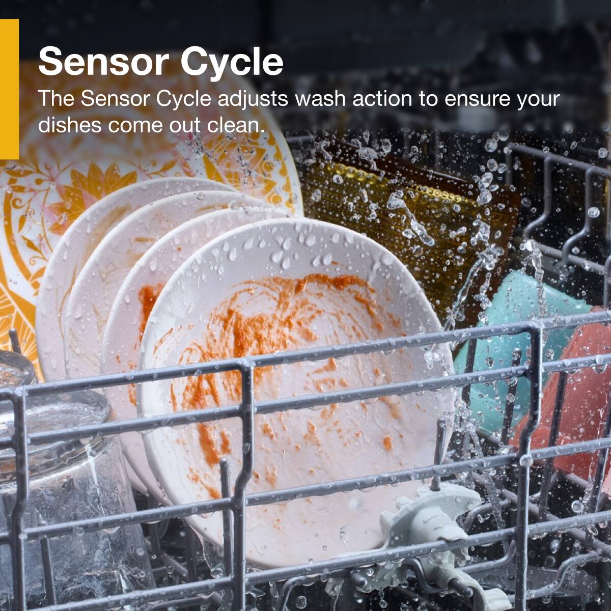 Sensor Cycle

The Sensor Cycle adjusts wash action to ensure your dishes come out clean.