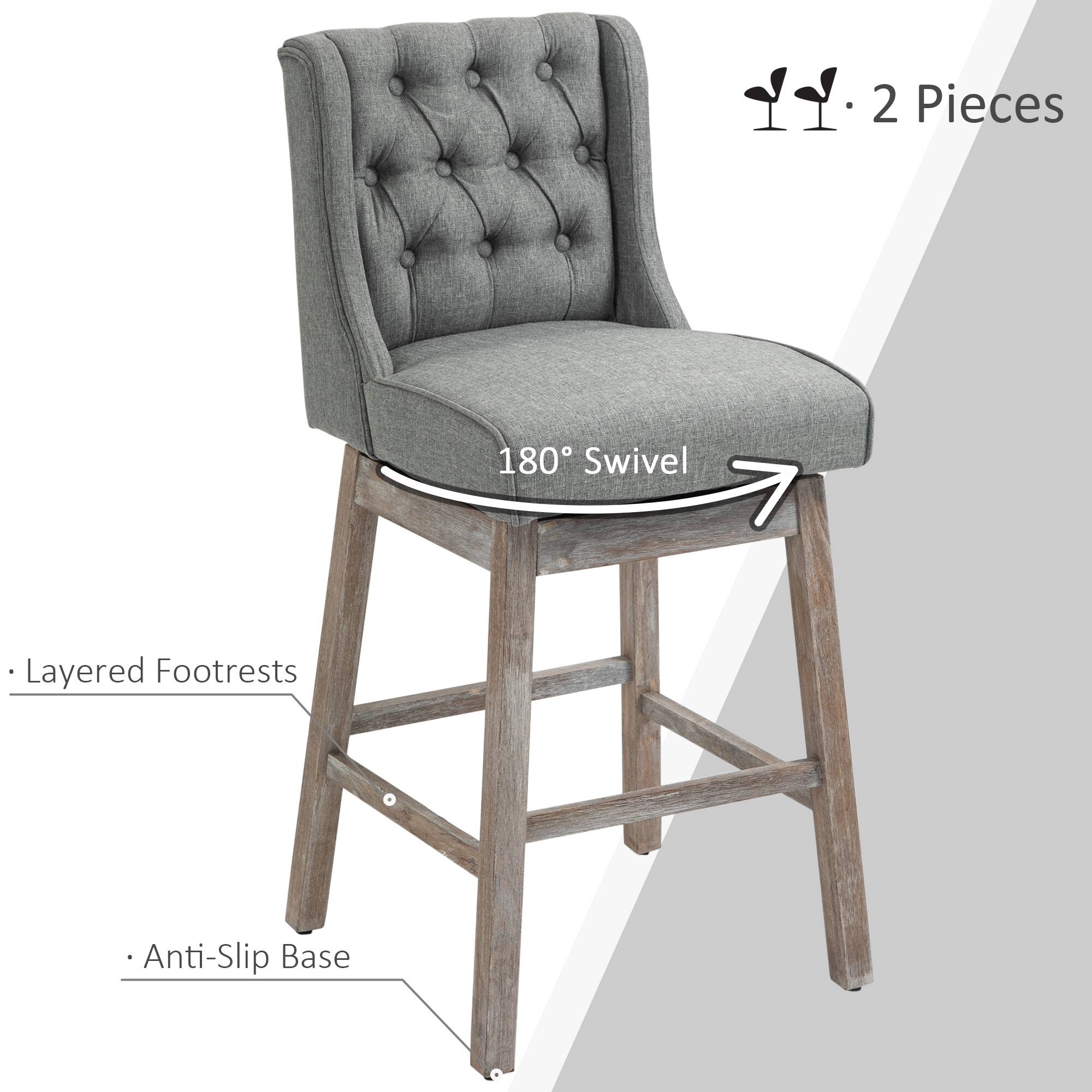 2 Pieces, 180° Swivel, Layered Footrests, Anti-Slip Base