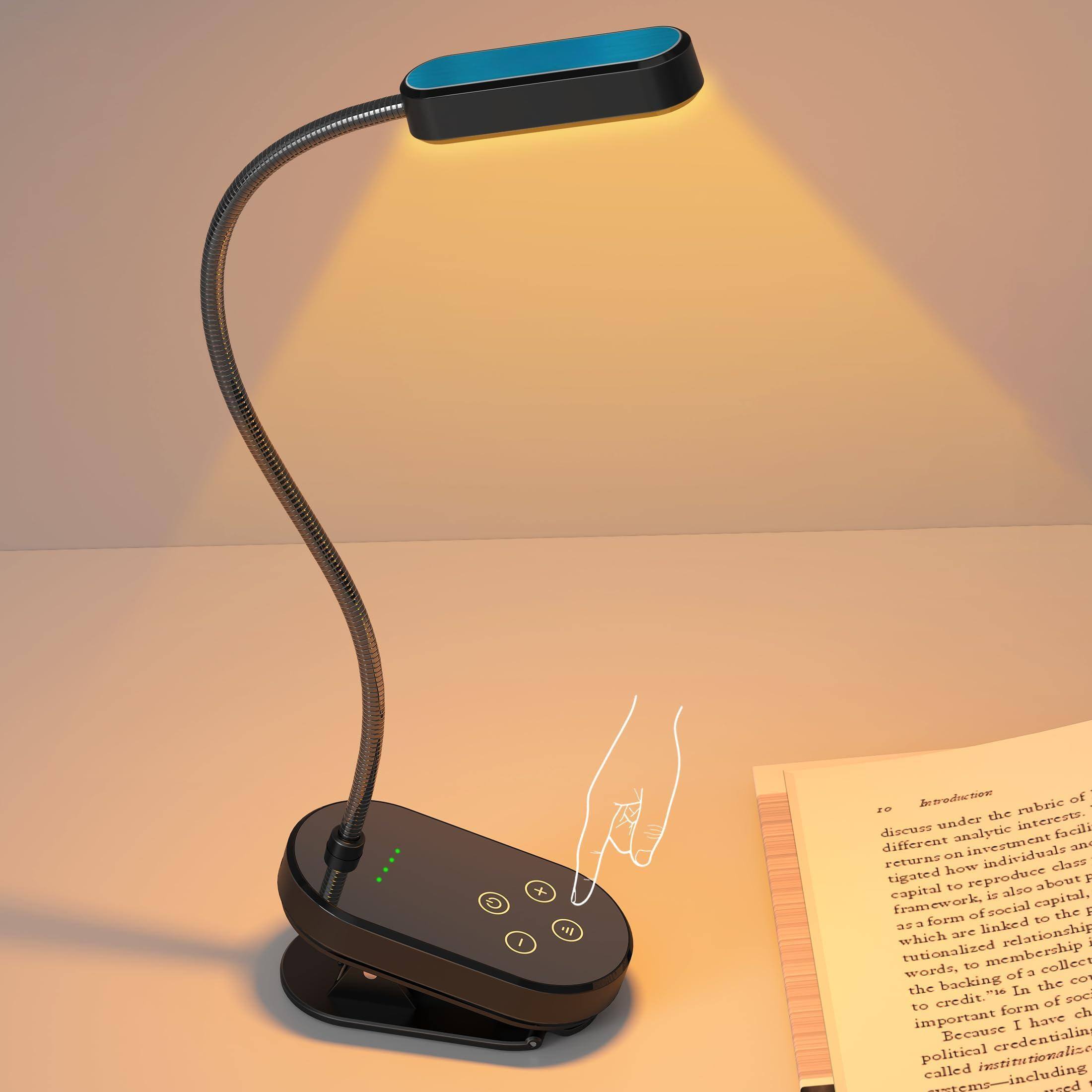 MAGICAL RUBS 16 Led Mini Book Light For Reading In Bed Clip On ...