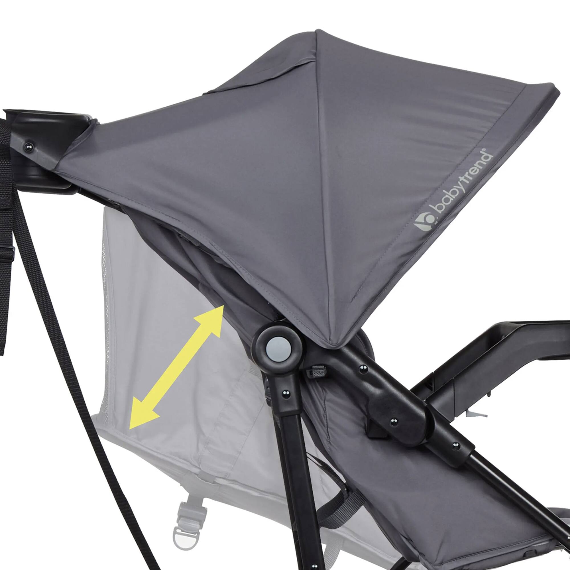 Alt View 5. Baby Trend - Baby Trend Travel Stroller with Seat, Locking Swivel Wheel, Journey Jogger, Grey.