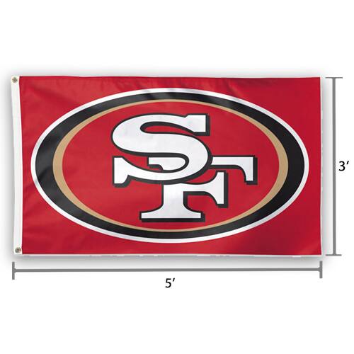 Alt View 1. WinCraft - San Francisco 49ers Deluxe 3' x 5' Flag - Multicolor.