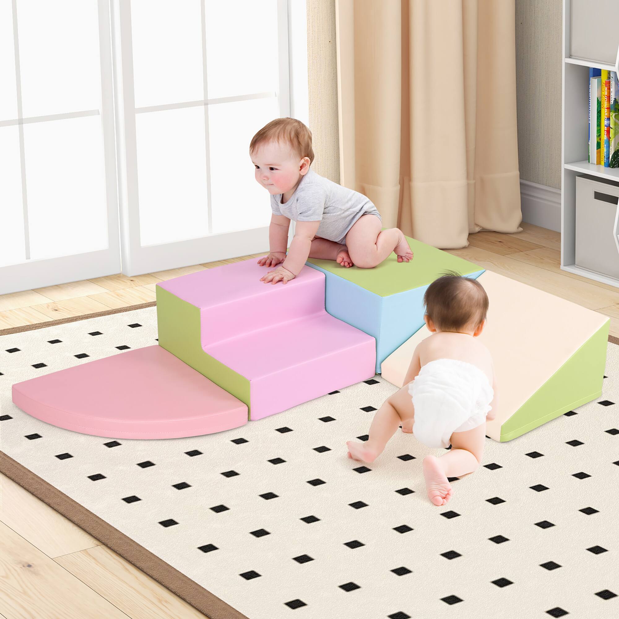 Alt View 1. Gymax - Gymax Climb and Crawl Foam Block Play Set for Children Development Indoor Active Play - Multicolor.