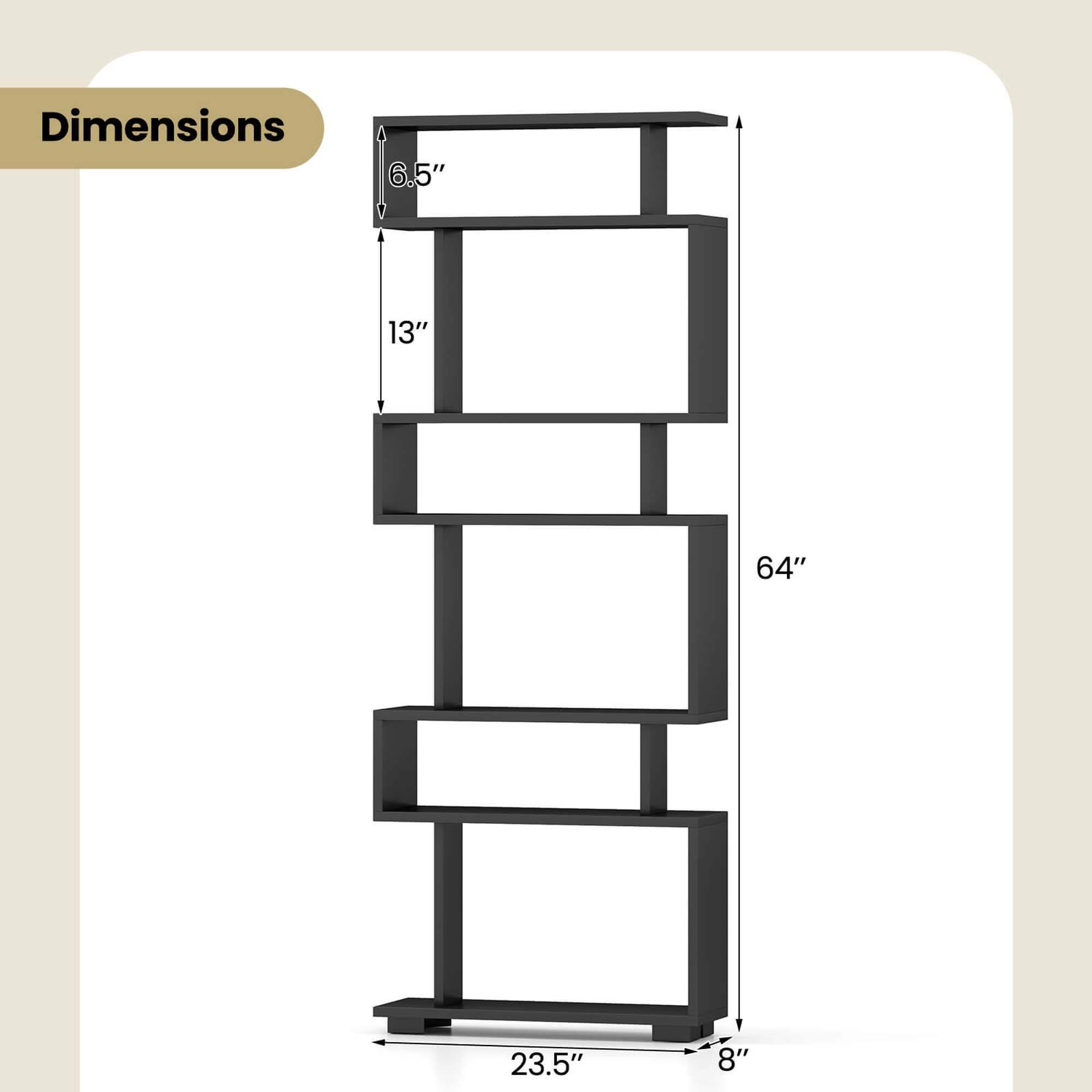 Dimensions 6.5" x 13" x 64" x 23.5" x 8"