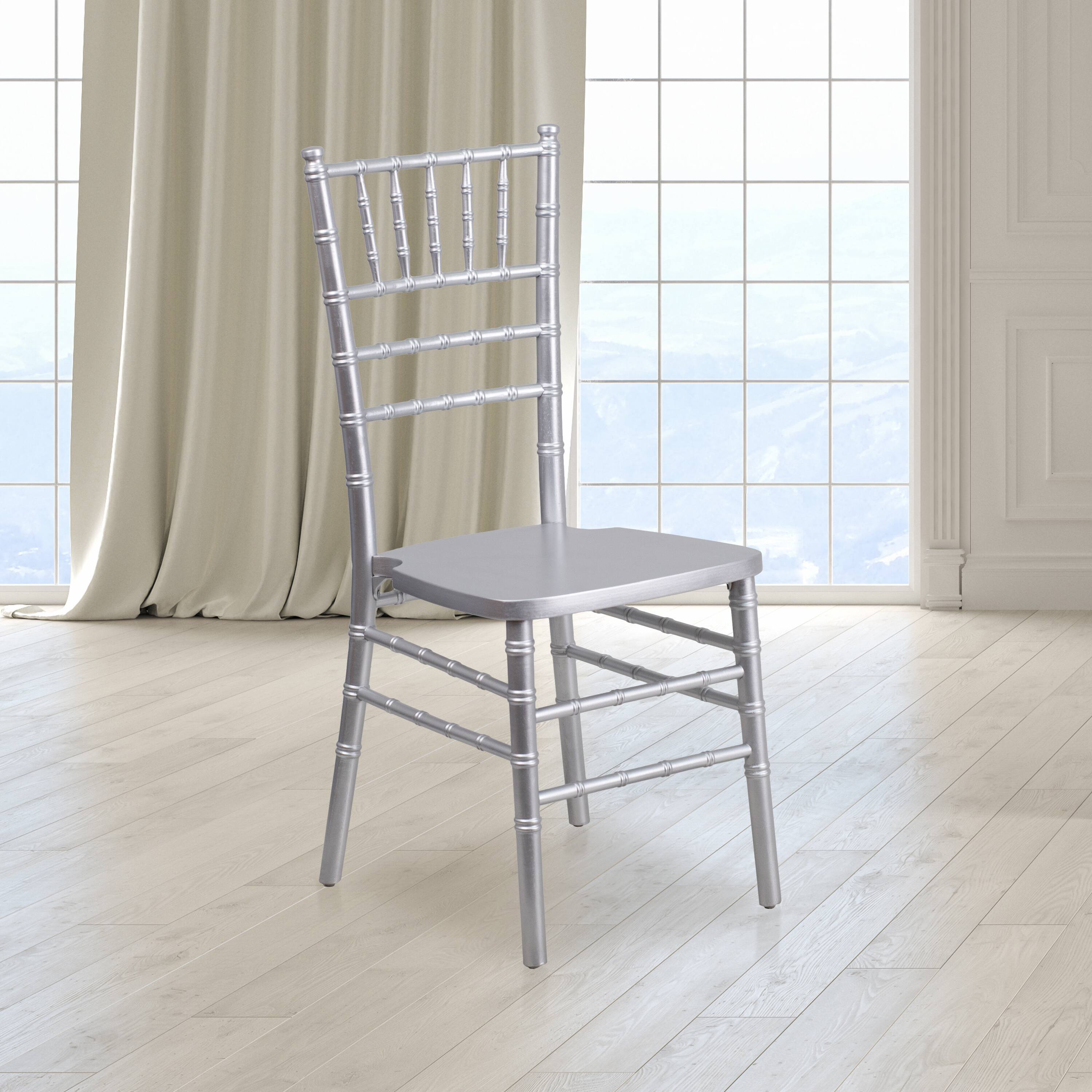 Alt View 1. Emma + Oliver - Wedding & Event Wood Chiavari Dining Chair - Silver.
