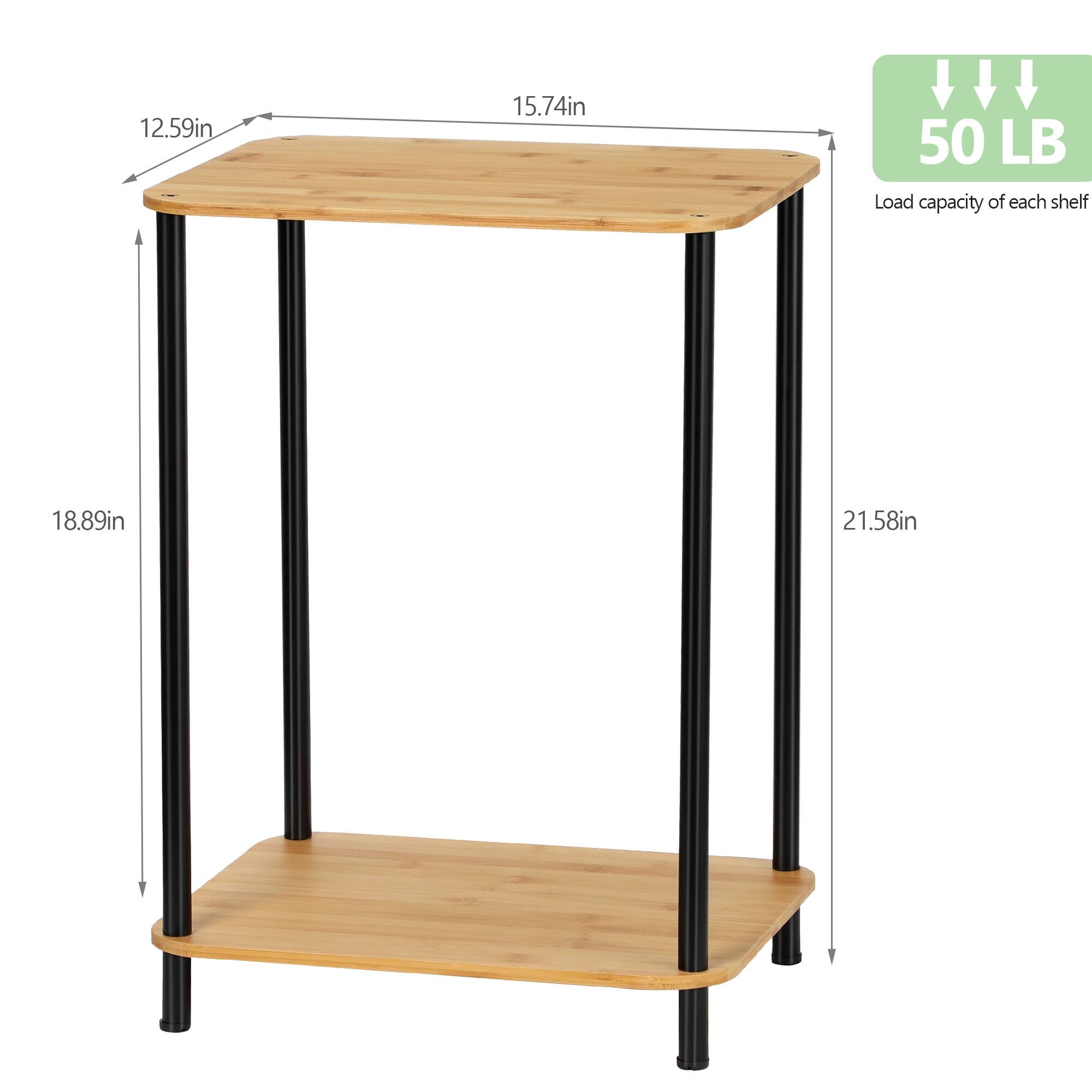 12.59in 15.74in  
50 LB Load capacity of each shelf  
18.89in 21.58in