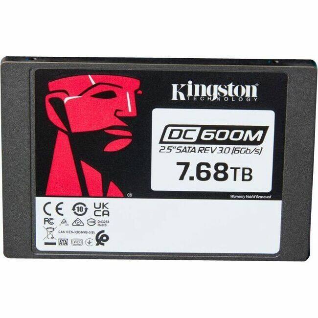 Kingston TECHNOLOGY  
DC 600M  
2.5" SATA REV 3.0 (600b/s)  
7.68TB  
Warranty Void If Removed  

CE  
UK CA  
FC  
D43254  
CAN ICES-XBNVS-183  
ATA  
PEI & DC  
10
