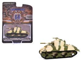Greenlight - 1944 M4 Sherman Tank "US Army 756th Tank Battalion 5th Army C Company Cassino Italy" Camouflage "Battalion 64" 1/64 - Green