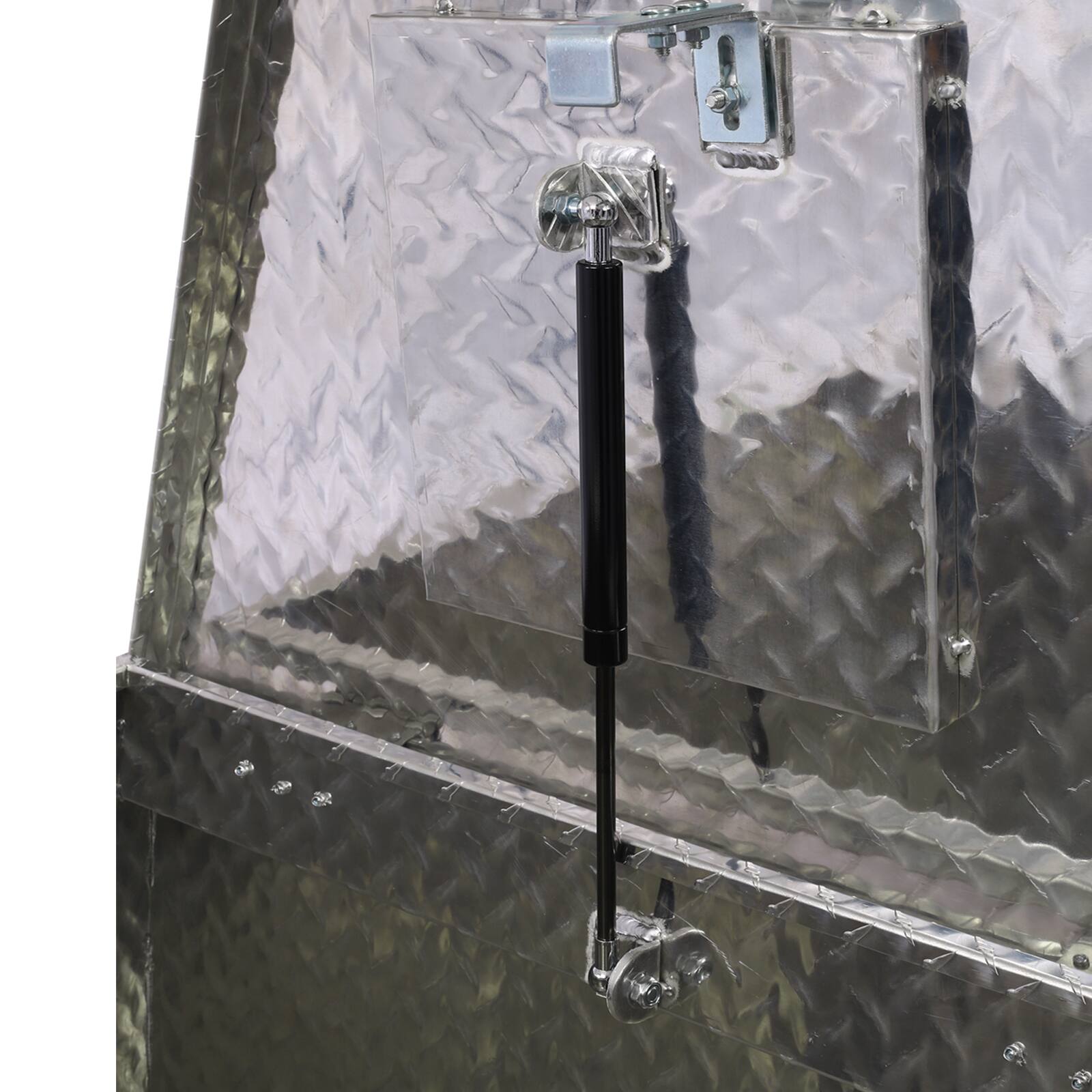 Back. APRILSOUL - 29 Inch Aluminum Truck Tool Box Lightweight Corrosion Resistant Versatile Mounting - Silver.