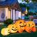 Front. Costway - 7.5' Halloween Inflatable 7 Pumpkins Patch W/LED Light Outdoor Garden Decoration - Orange.