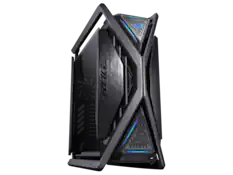 Front. ASUS - ASUS ROG Hyperion GR701 EATX full-tower case, semi-open, tool-free panels, 2x 420mm rad support, GPU holder, 2x Type-C - Black.