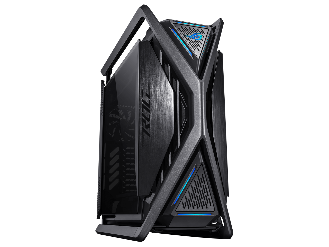 ASUS - ROG Hyperion GR701 EATX full-tower case, semi-open, tool-free panels, 2x 420mm rad support, GPU holder, 2x Type-C - Black