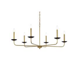 Living District - Cohen 42 inch pendant in - Black And Brass