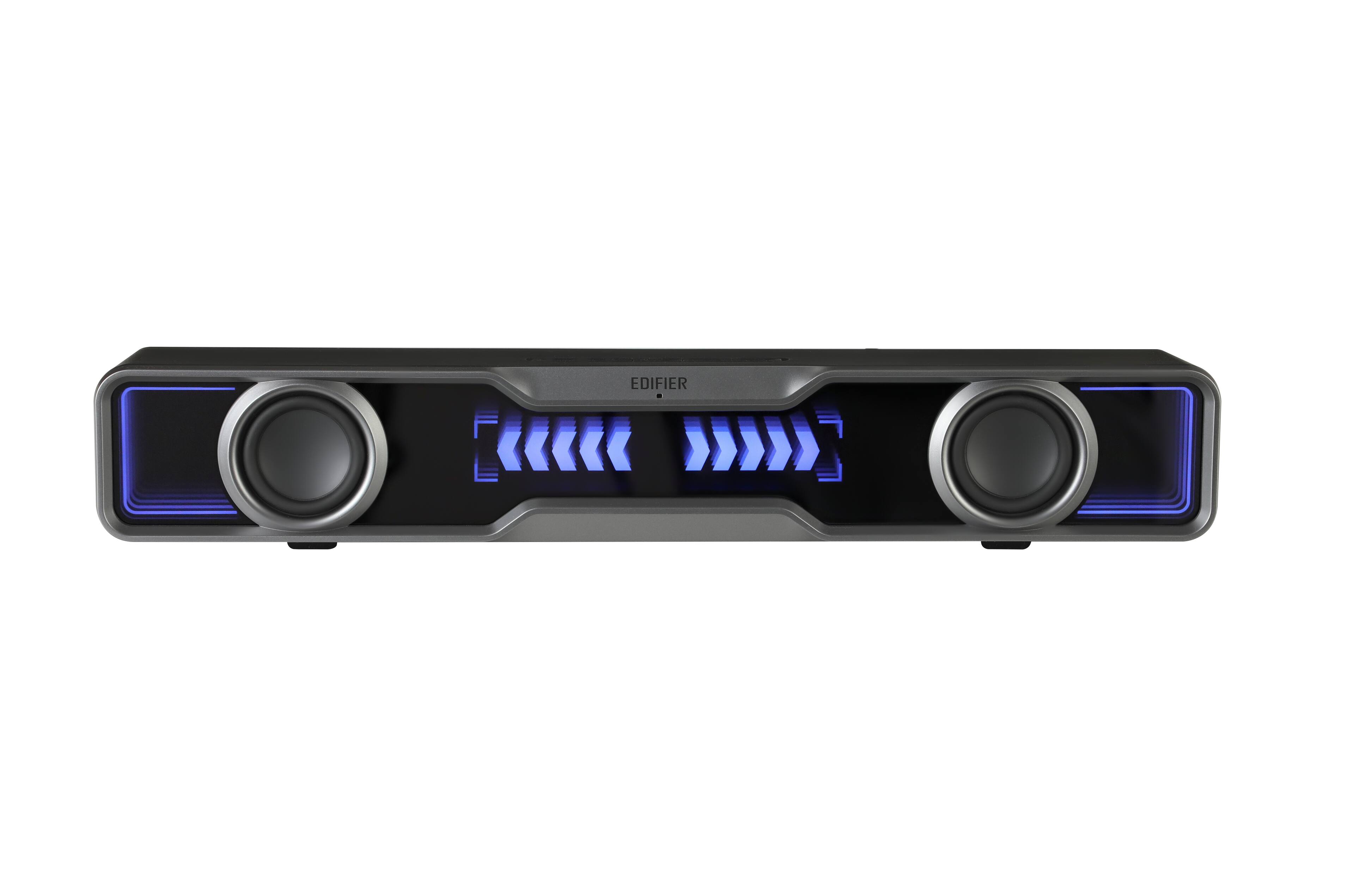 Left. Edifier - QS30 Bluetooth Gaming Soundbar with Halo Lighting (1-Piece) - Black.