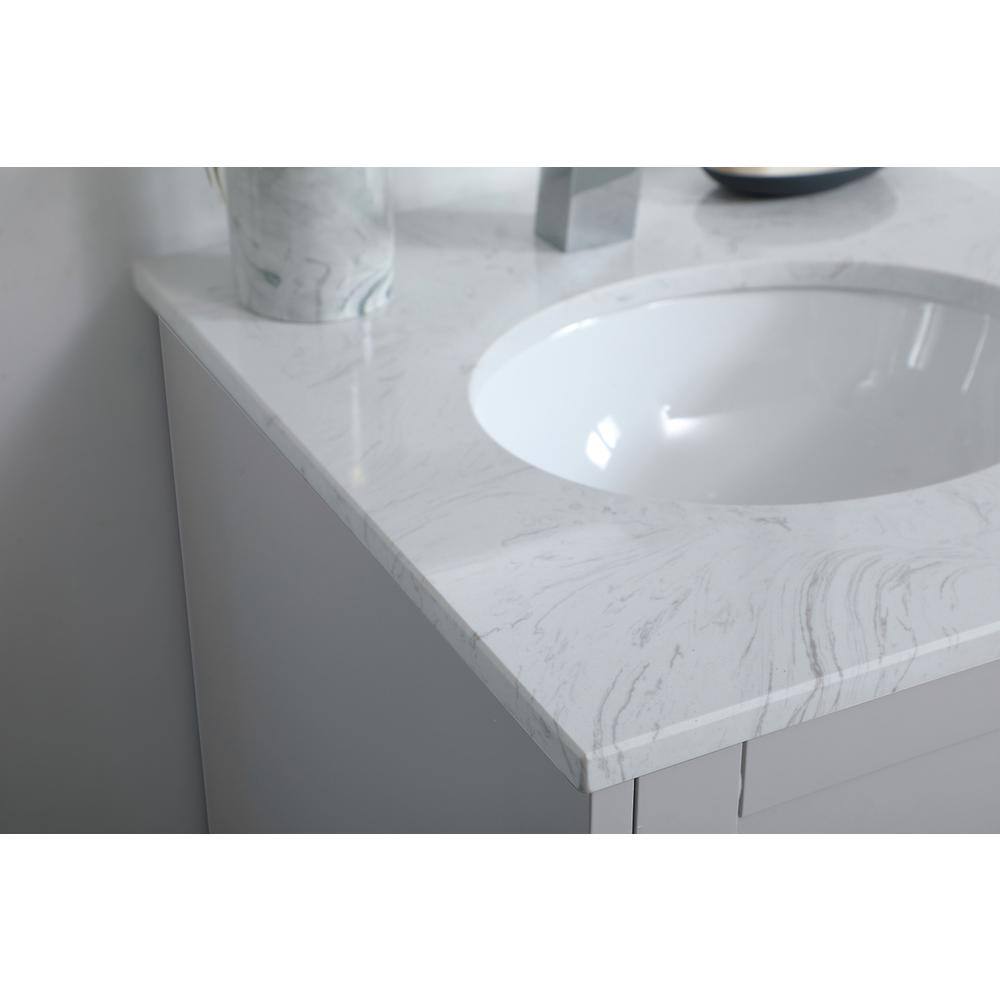 Alt View 9. Elegant Kitchen and Bath - 18 inch Single Bathroom Vanity in Grey - Grey.