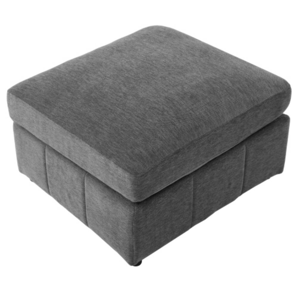Alt View 5. LUCKY ONE - 85.4" Modular U-Shape L-Shape Convertible Sofa Bed w/ Movable Ottoman 2 USB Ports - Grey.