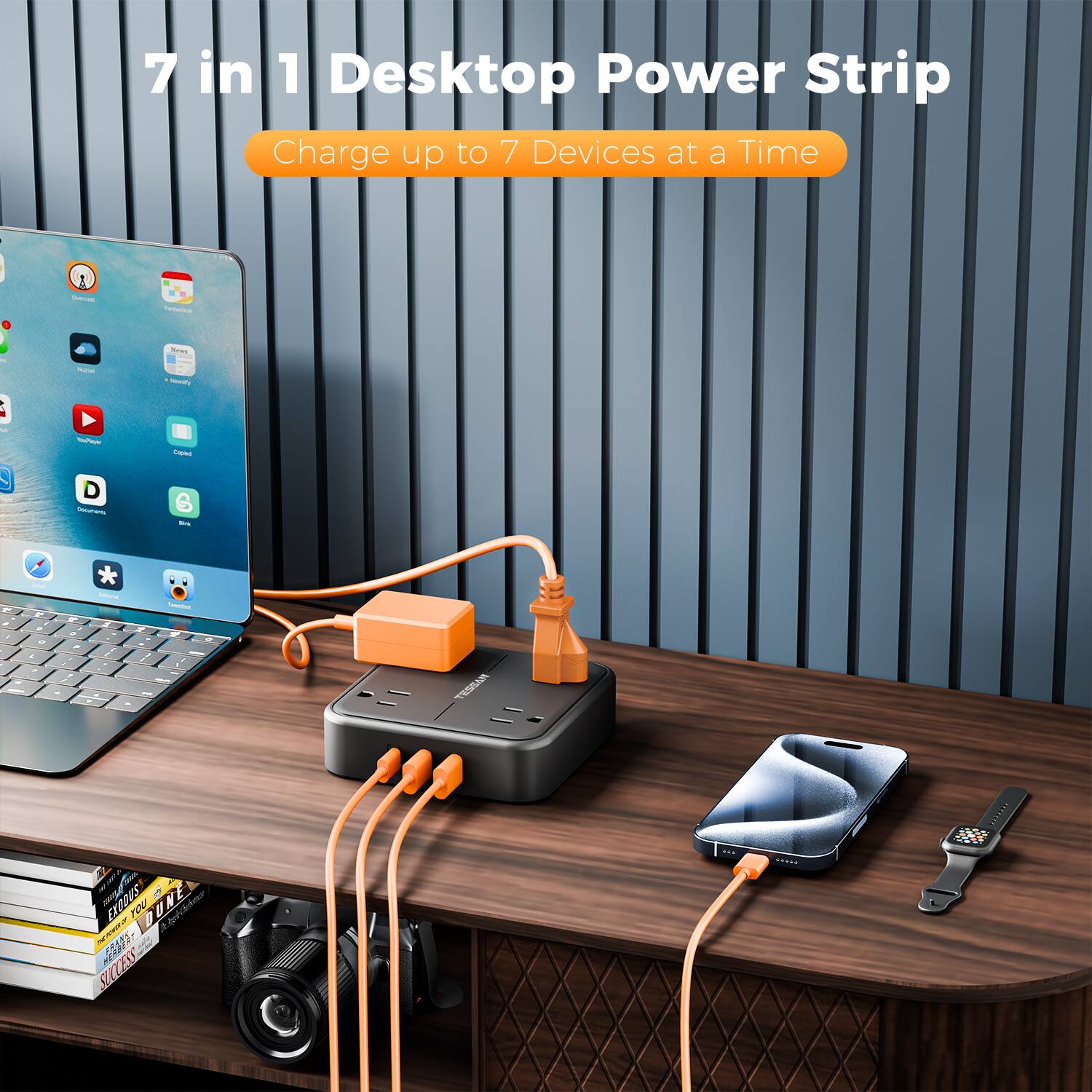 7 in 1 Desktop Power Strip  
Charge up to 7 Devices at a Time