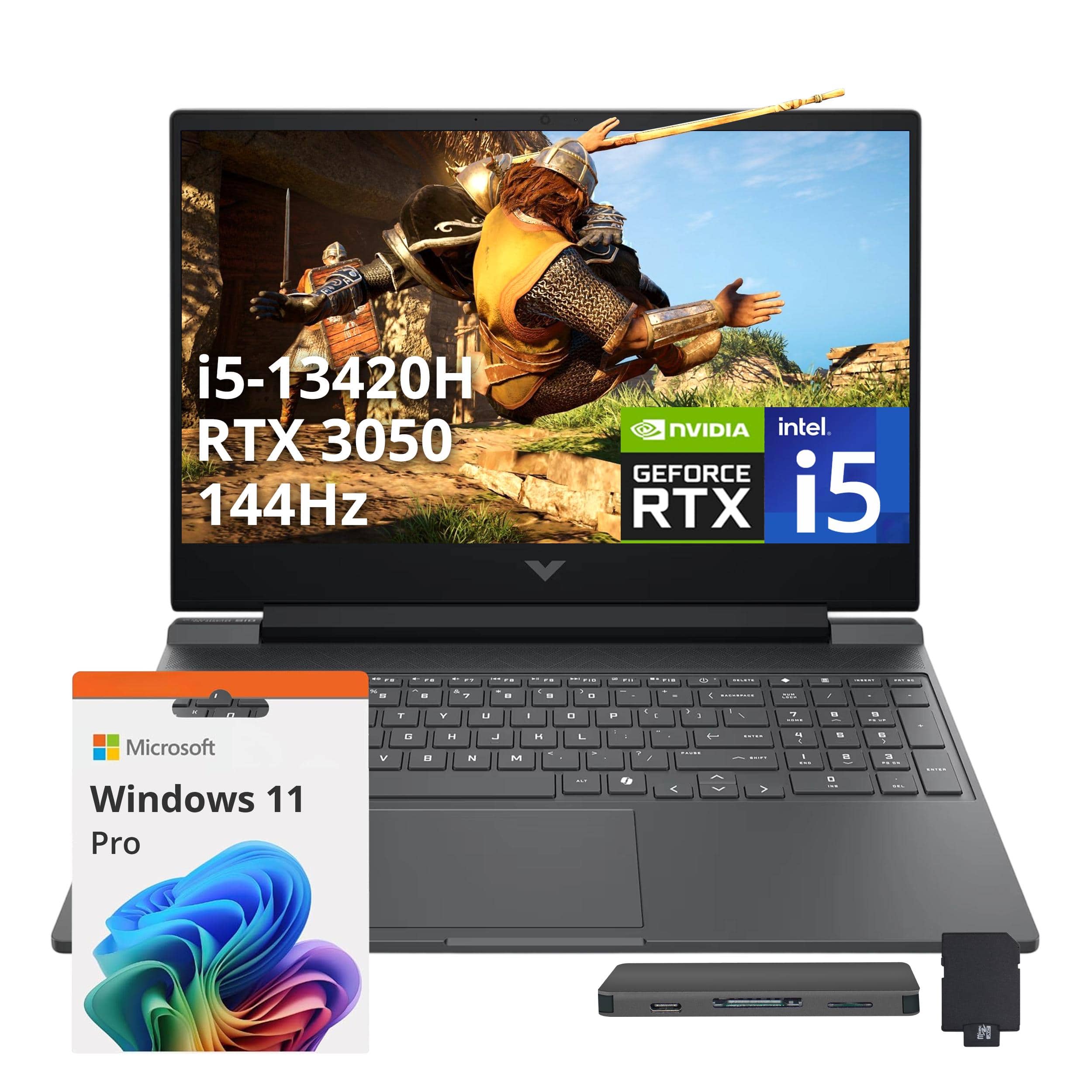 HP - Victus 15.6" Gaming Laptop,Intel i5-13420H,32GB RAM,1TB SSD+288GB Dock Station,RTX 3050,Win 11 Pro - Mica Silver