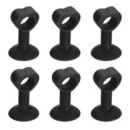 Unique Bargains - High-Quality Silicone Suction Cup Door Handle Stopper, No Drilling Wall Protector for Home Office, Durable - Black