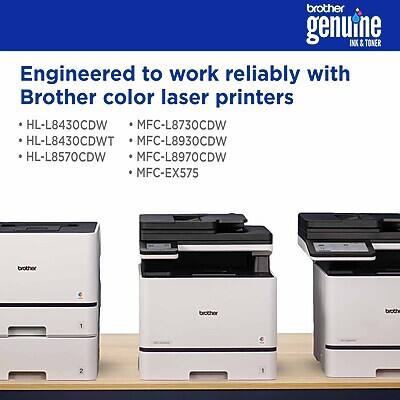 brother genuine INK & TONER  
Engineered to work reliably with Brother color laser printers  
- HL-L8430CDW  
- MFC-L8730CDW  
- HL-L8430CDWT  
- MFC-L8930CDW  
- HL-L8570CDW  
- MFC-L8970CDW  
- MFC-EX575