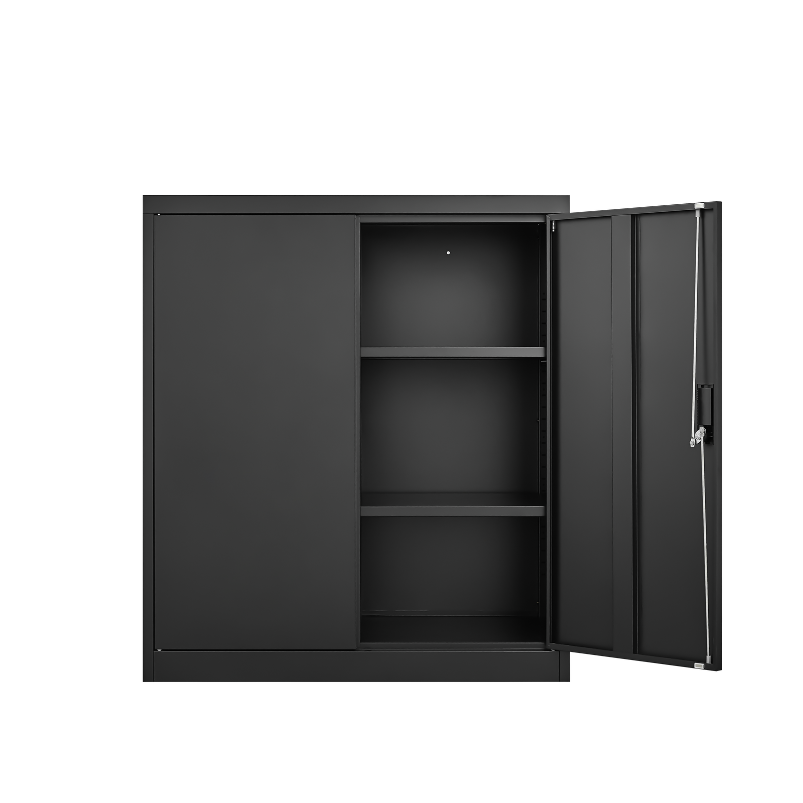 Alt View 6. Spaco - Storage Locker, Metal File Organizer Cabinet with Door Locks and Adjustable Shelves, Ideal for Home Office School Garage - White.