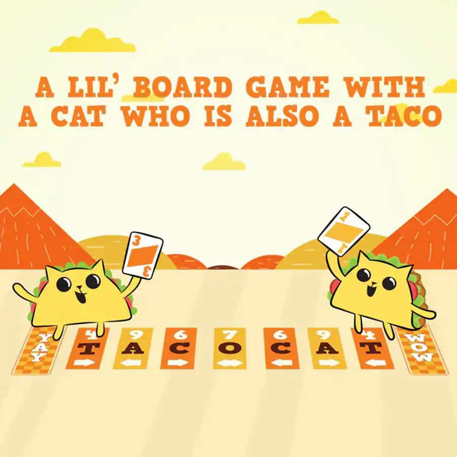 Exploding Kittens Taco Cat Color Exploding Kittens Tacocat Spelled Backwards Card Game Multi Color TACO ...