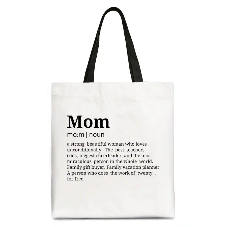OrnamentallyYou Personalized Mom Definition Canvas Tote Bag, Funny ...