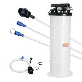 VEVOR - Fluid Extractor, 1.74 Gallons (6.5 Liters), Pneumatic/Manual Oil Changer Vacuum Fluid Extractor with Dipstick - White;Black