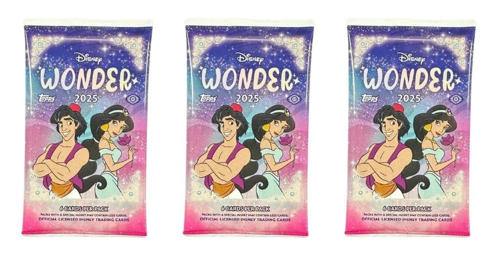 2025 Topps Disney Wonder Hobby Booster Pack Lot - 3 Packs