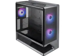 MSI - MPG VIXTA 300R AIRFLOW PZ Mid-Tower ATX Case - Mesh Front, Dual 160mm Fans, 360mm Radiator, 420mm GPU - Black - Black
