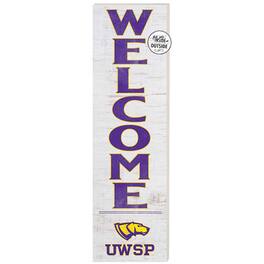 Jardine - Wisconsin-Stevens Point Pointers 10'' x 35'' Indoor/Outdoor Welcome Sign - White