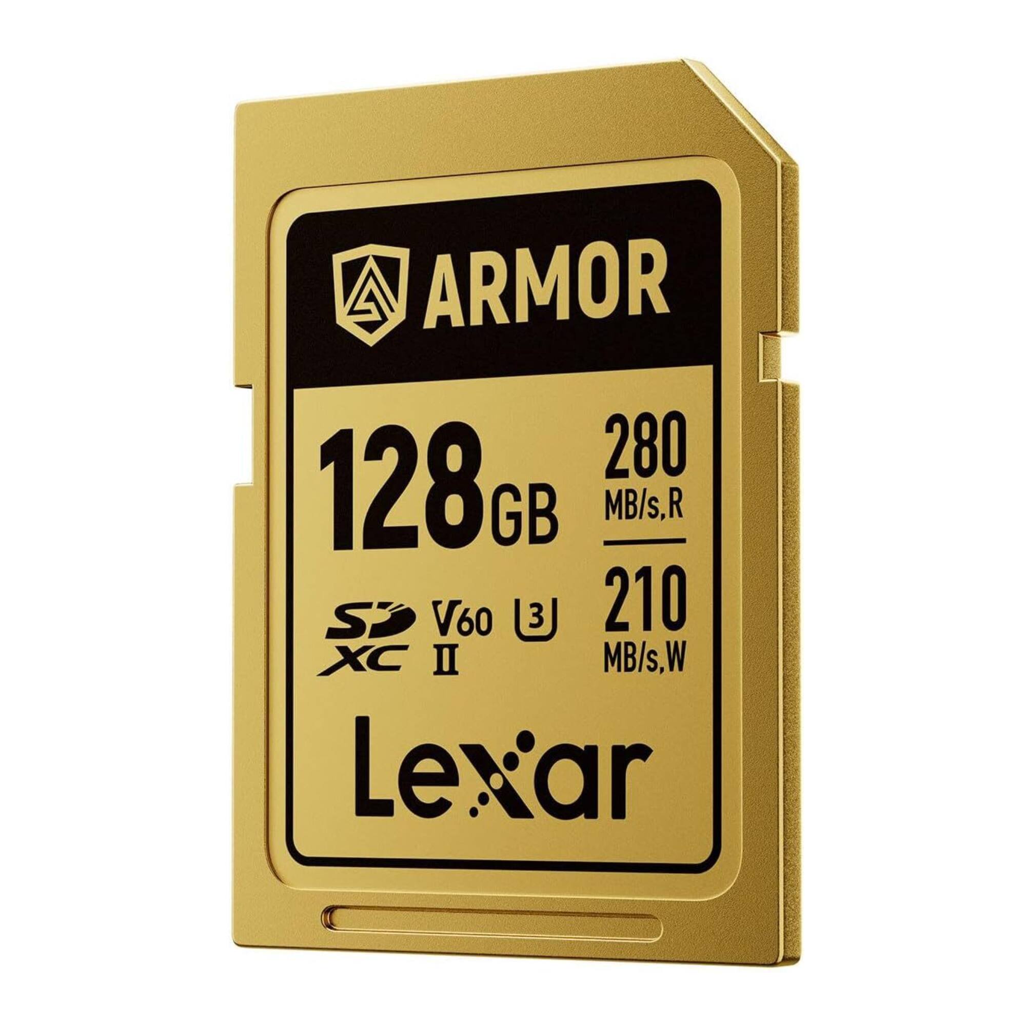ARMOR 128GB 280 MB/s R, 210 MB/s W, V60, XC II, Lexar