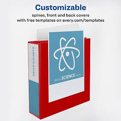 Customizable spines, front and back covers with free templates on avery.com/templates

BRIAN'S SCIENCE BINDER