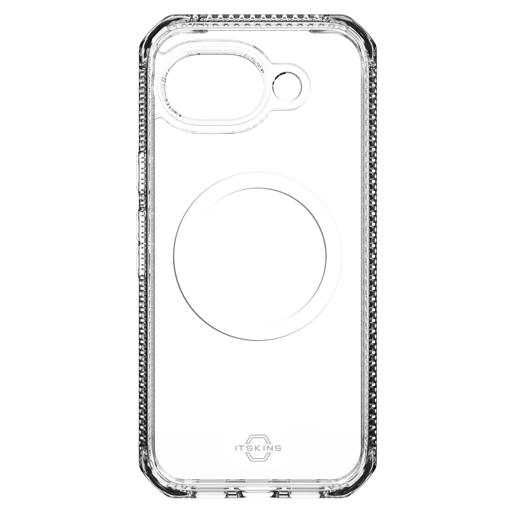 Alt View 3. Itskins - HYBRID R // CLEAR MagSafe Case for Google Pixel 10a - Clear.