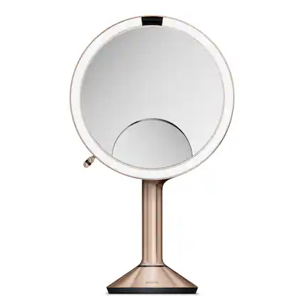Front. simplehuman - sensor mirror trio, rose gold stainless steel - Rose Gold.