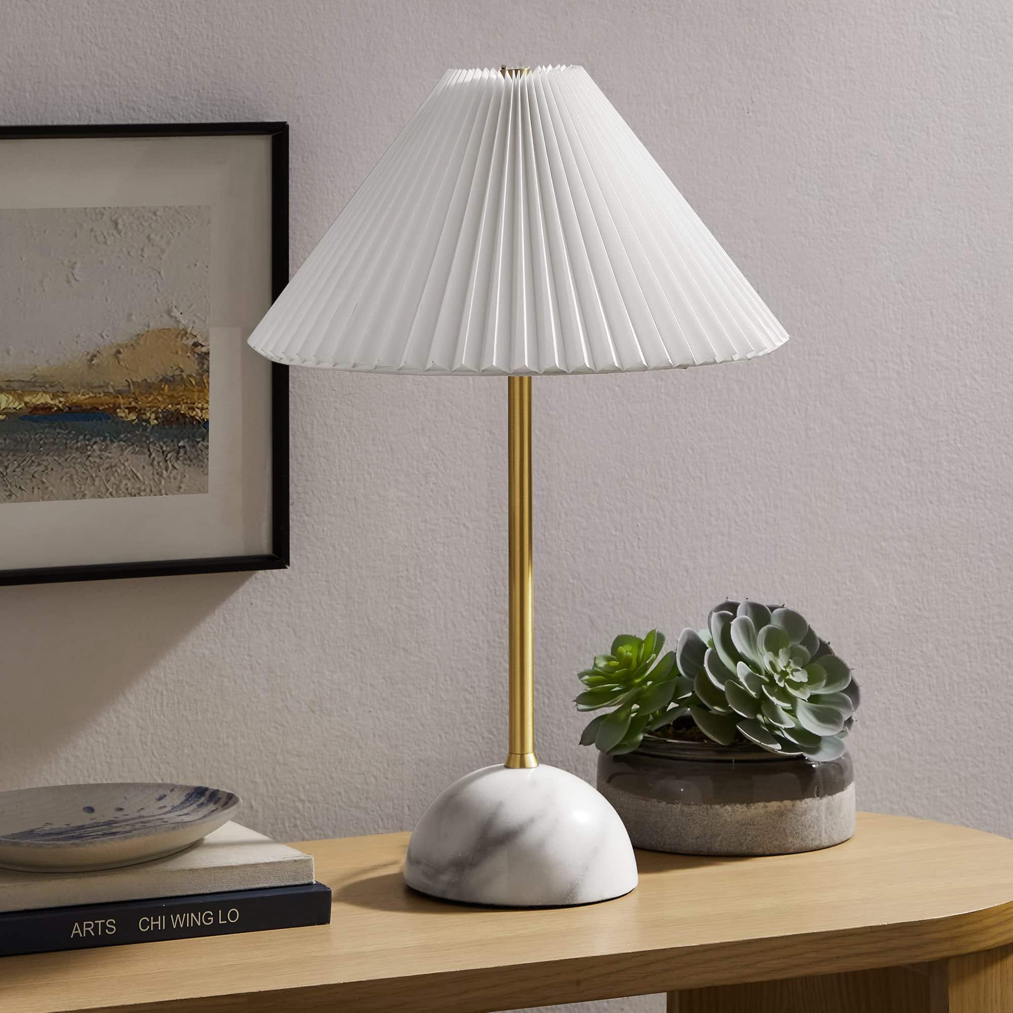 Illusion Marble Dome Table Lamp by Modway - Brass