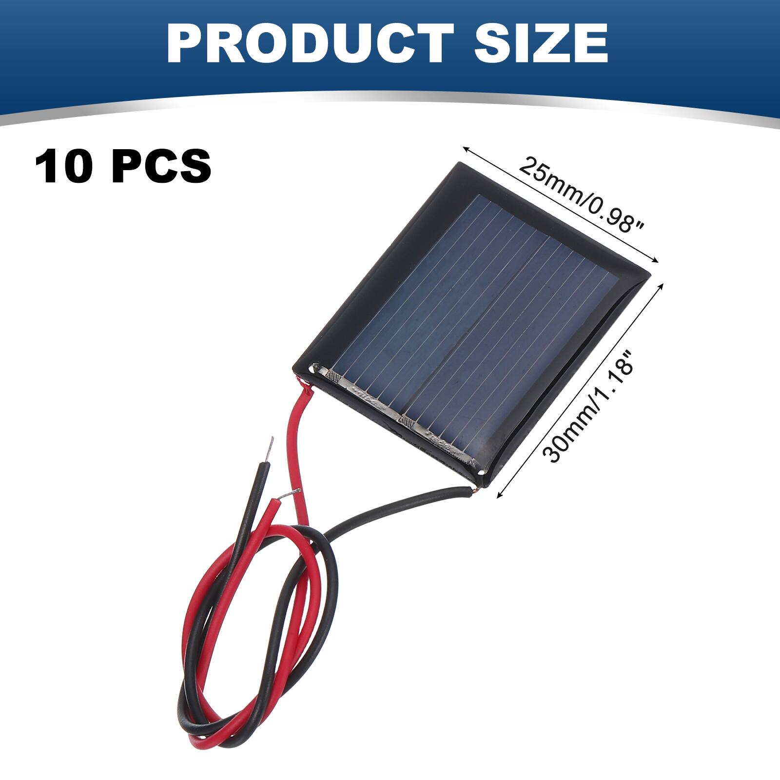 PRODUCT SIZE  
10 PCS  
25mm/0.98" x 18" x 30mm/1.18"